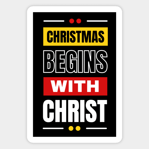 Christmas Begins With Christ Magnet by All Things Gospel